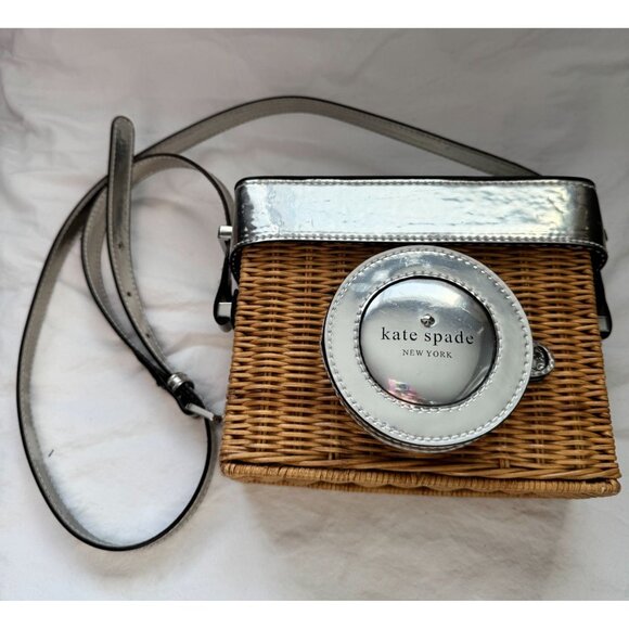 Kate‎ Spade wicker camera crossbody bag - Picture 1 of 13